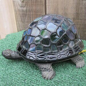 Tiffany Style Stained Glass Turtle Lamp